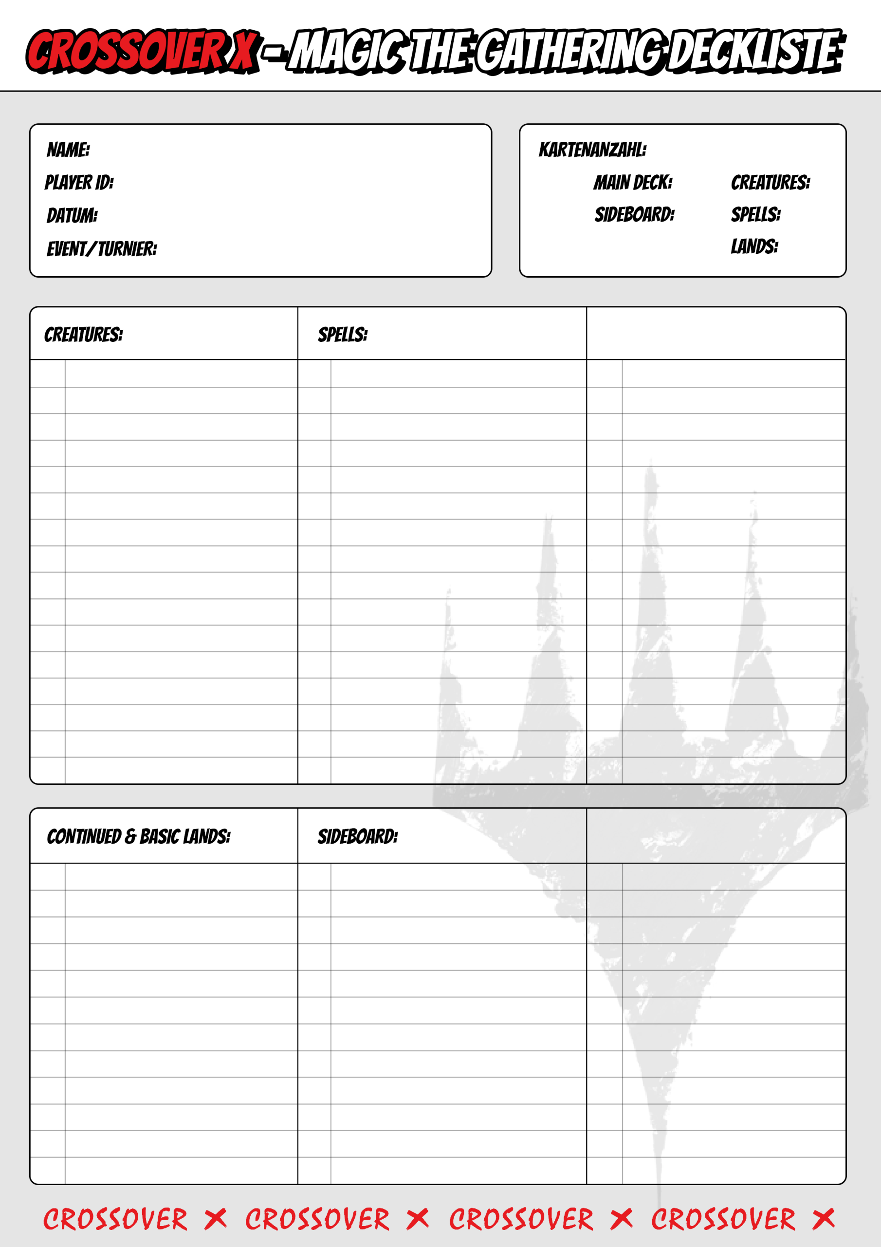 Magic the Gathering Deckliste
