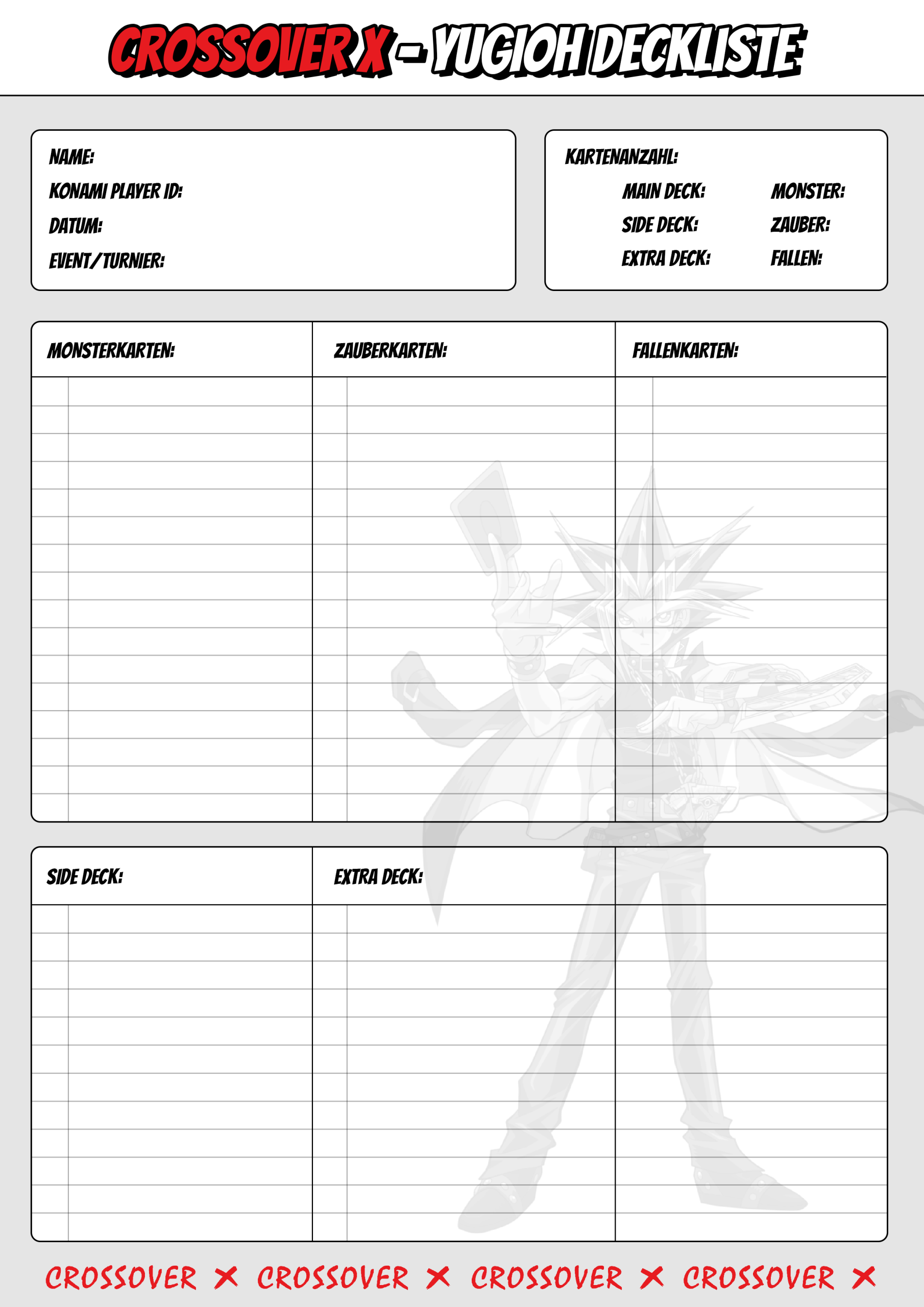Yu-Gi-Oh Deckliste